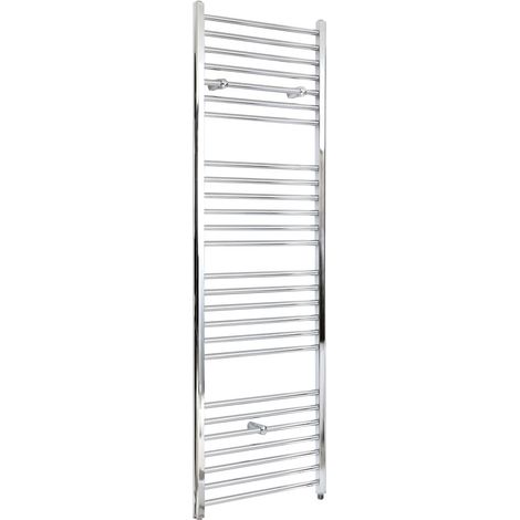 Milano Kent Electric Chrome Straight Bar Heated Towel Rail Radiator - 1800mm x 600mm (1/5)