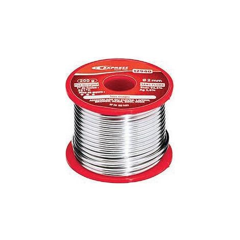 Soudure fil étain sans plomb bobine 200 g Ø fil 2 mm
