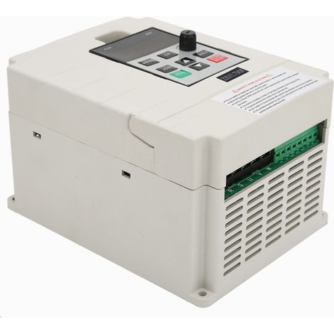 Mini convertisseur de fréquence à onduleur monophasé, sortie triphasée, blanc, pour pompe à eau (0,75 kW) (1/5)