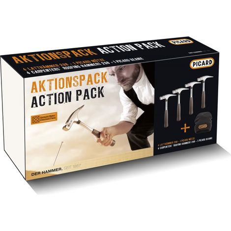 PICARD Aktionspack 4 x Latthammer 298 glatt + 1 x Mütze (1/4)