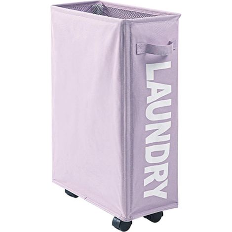 Panier à linge pliable 42L en tissu Oxford 600D imperméable ultra fin avec 4 roues rangement facile pour vêtements