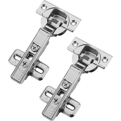 2er Set BLUM Topfband Eckanschlag 71B3550 110° mit Schließautomatik inkl. Montageplatte und Schrauben (1/5)