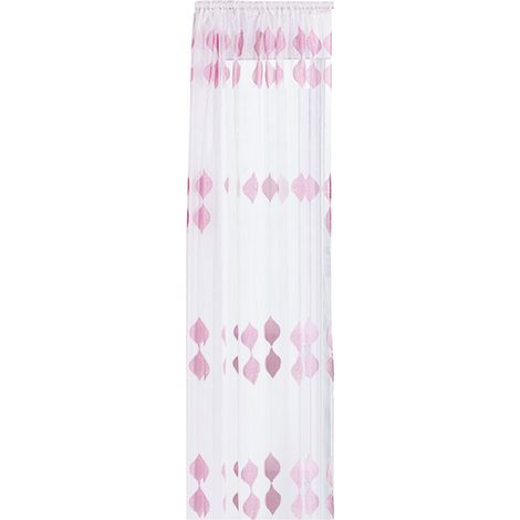 Rideau voile moustiquaire anti-moustique super doux décoration salon fenêtre rose 1 x 2.5m polyester (1/5)