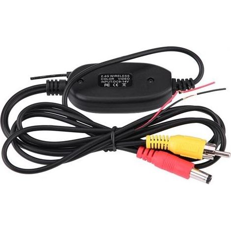 Émetteur vidéo de caméra arrière, DC12V RCA vidéo 2.4Ghz Kit émetteur et récepteur sans fil pour système de surveillance de caméra de recul de stationnement de voiture (1/5)