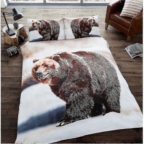 Parure de lit imprimée en 3D avec taies d'oreiller, motif bouledogue pour chambre à coucher, ensemble de draps décoratifs (1/4)