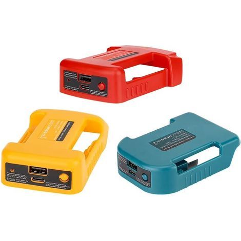 Adaptateur charge rapide USB pour batterie M18 18V double sortie USB et Type-C (1/2)
