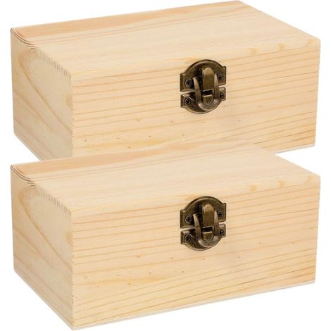 2 Pièces Boîte à Bijoux avec Couvercle à Charnière et Fermoir (1/5)