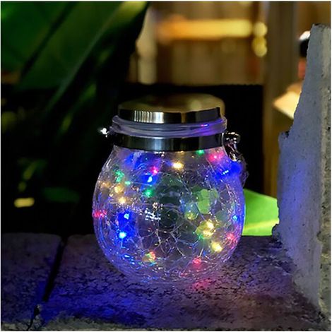 Lampe solaire extérieure SphereGlass Vintage RGB, éclairage LED solaire d'extérieur, modèle décoratif à spectre RGB pour jardin et terrasse (1/5)