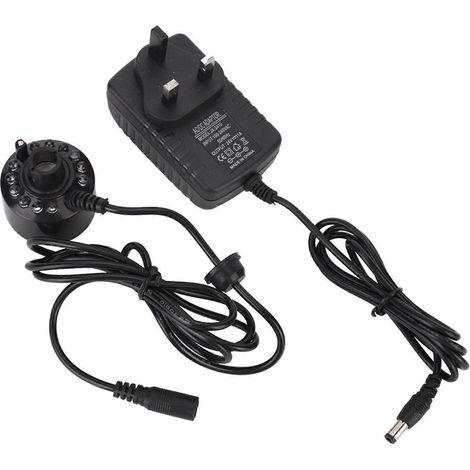 Schwarzes Aquarium mit 12 LEDs, Ultraschall-Nebelzerstäuber, Springbrunnen, Teich, Innen- und Außenzubehör, Aquarium (1/5)