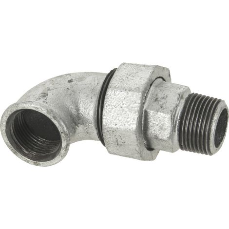 Coude union mâle-femelle 90° galva 98 - 26/34 - VIRFOLLET - 09805005
