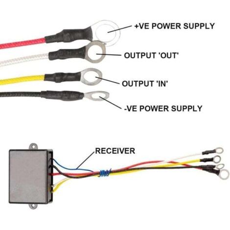 NALOOKAMIC  Télécommande de Treuil sans Fil, 2 Pièces 434MHz Télécommande de Treuil sans Fil 12V de Remplacement électrique pour Camion VTT Universel