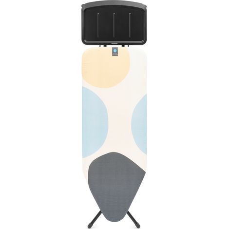Brabantia Bügeltisch C, 124x45cm, Dst-Ablage Solid, Spring Bubbles Bügelbrett