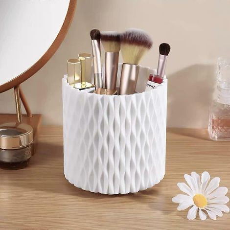Organisateur de maquillage rotatif à 360° - organiseur de bureau - organiseur de coiffeuse avec 5 compartiments (1/5)