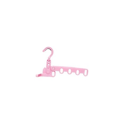1 faltbarer, rutschfester Wäscheständer mit 5 Löchern für Waschküche, Badezimmer, Schlafzimmer (Pink) - Crezuo (1/4)