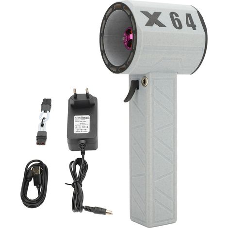 Ventilador turbo de alto rendimiento con motor sin escobillas de 64 mm, batería de 8000 mAh, 11 aspas y 1400 g de empuje: ideal para la limpieza de automóviles, trabajos de bricolaje y uso en exterior (1/5)