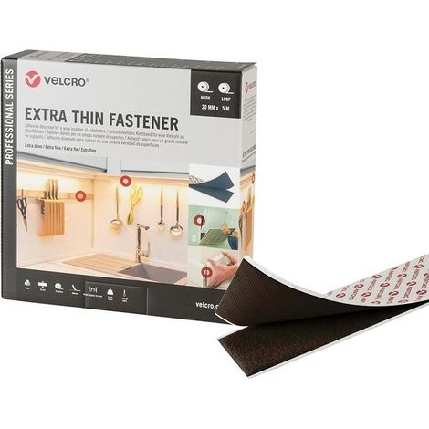 Bande Velcro Extra Fine Attache 50mm x 5m noir (1/3)