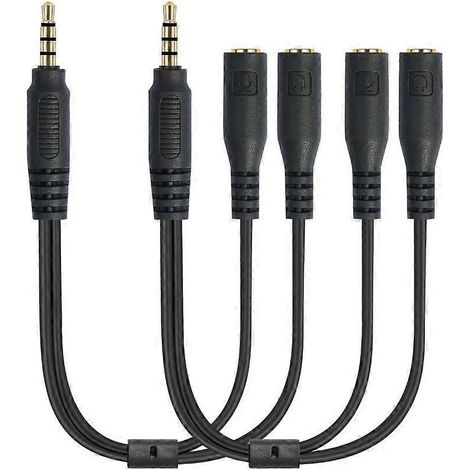 Câble de conversion pour casque audio 3,5 mm, adaptateurs répartiteurs pour casques et microphones