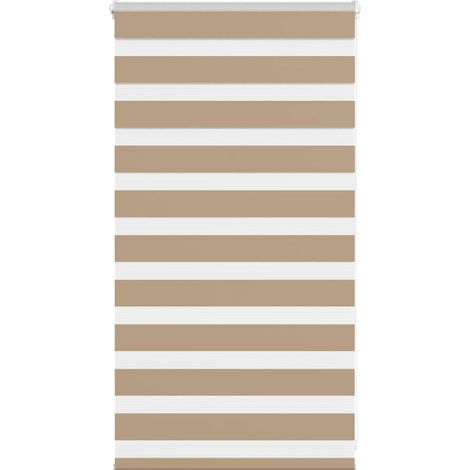 Doppelrollo Sandbraun 70x100 cm Stoffbreite 65,9 cm Polyester