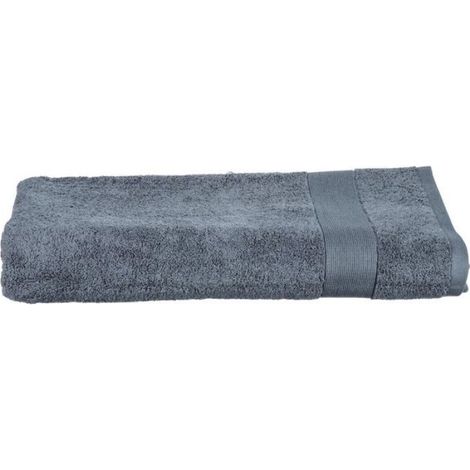 Serviette ou drap de bain 100 x 150 cm Couleur moderne gris fonce (1/2)