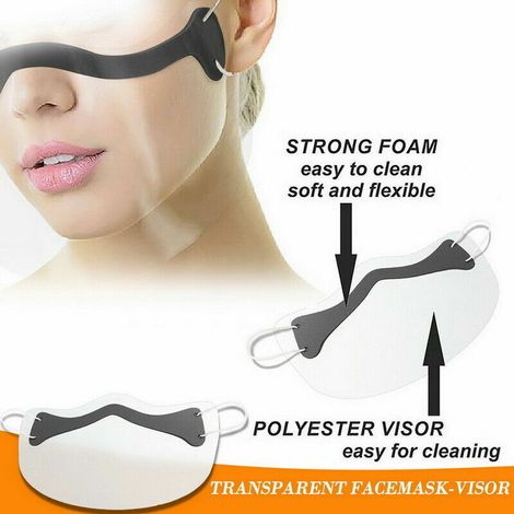 5 pcs bouche nose visière masque facial transparent visage protection visage Visière (1/2)