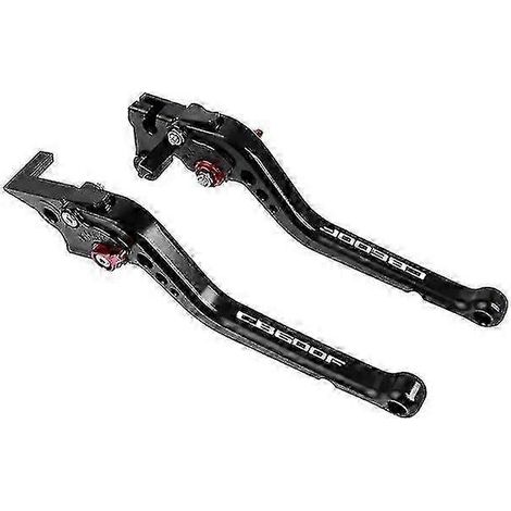 Leviers de frein et d'embrayage pliables, réglables et usinés CNC pour moto Honda CB600F Hornet 2007-2013, avec poignée extensible (longs). (1/5)