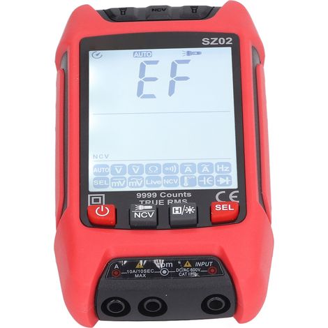 Multimètre numérique intelligent anti-brûlure avec affichage LCD rétroéclairé automatique, voltmètre-ampèremètre NCV avec diode et condensateur (1/5)