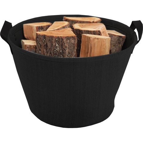 Panier A Buches Tissu Teahupoo Noir - LE MARQUIER