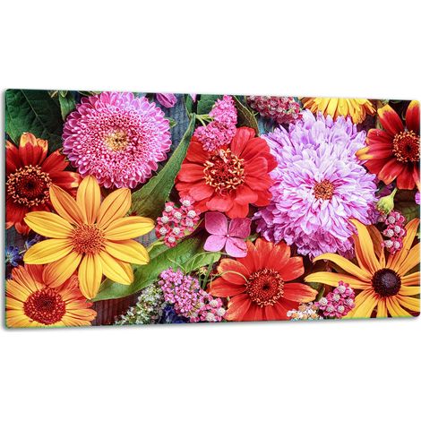 Schneidebrett aus Glas, 52x30 cm, Blumen (1/5)