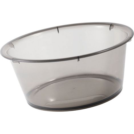 Grand lavabo domestique en plastique transparent, lavabo simple et épais pour dortoir étudiant, couleur grise. (1/5)