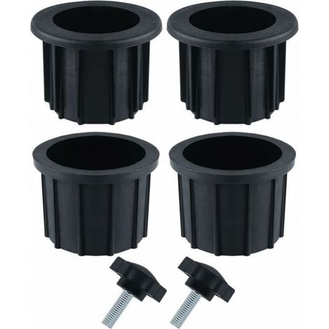 Sets (6 pieces) balcony parasol accessories, 4 umbrella hole rings and 2 hand knob screws, umbrella stand accessories for patio table, balcony, terrace