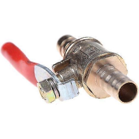 Vanne à bille d'arrêt en laiton Shytmv, raccord cannelé 8 mm (5/16") pour conduite d'eau/air/gaz/carburant mm (1/5)