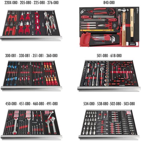 Dogher 025-504 6 CAJONES CARRO TALLER 238 HERRAMIENTAS