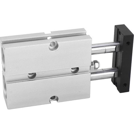 Vérin pneumatique double effet en aluminium, tige double 20mm alésage course 20mm (1/5)