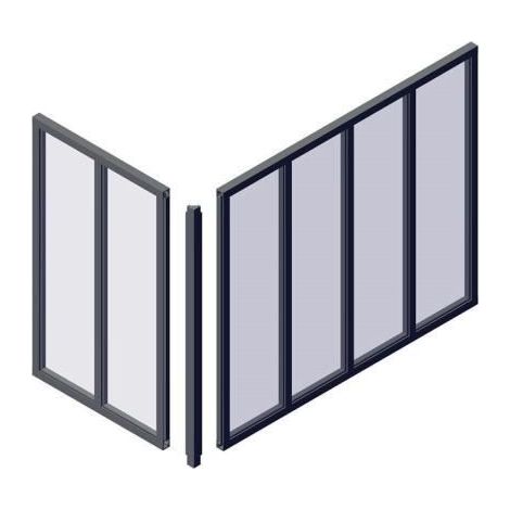 Eckpfosten - OPTIMUM - H50 X L30 cm - Schwarz