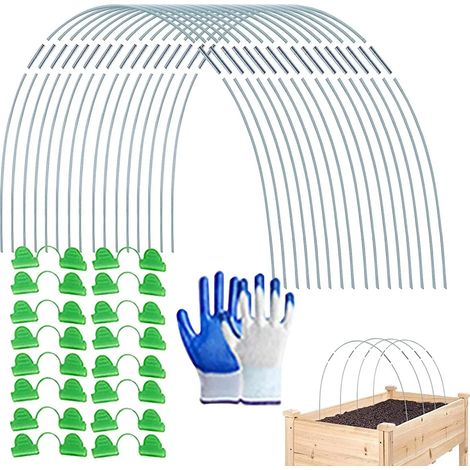 Arceaux de tunnel pour serre de jardin support de bâche pour plantes protection tunnel de culture pour potager et verger