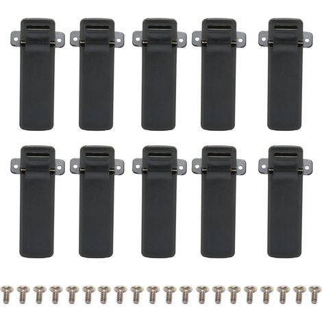 10 pièces de clip ceinture pour talkie-walkie, compatible avec les modèles Baofeng UV-5R, UV-5RA, UV-5RB, UV-5RC, UV-5RD, UV-5RE. (1/5)