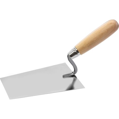TECTOOL Truelle de maçon - col en S - inox - bois - 180 mm