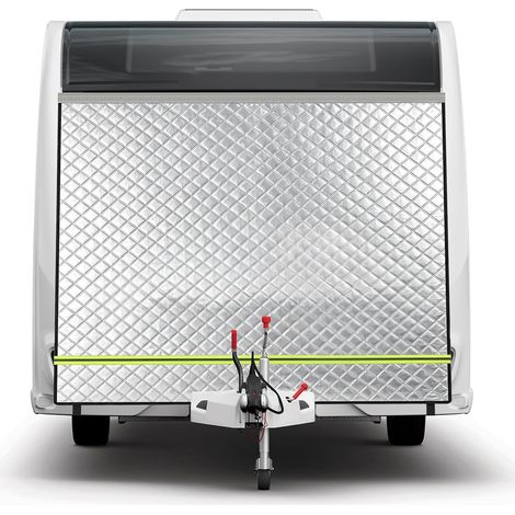 Housse de Protection Avant pour Caravanes, Housse de Caravane Isolée avec Fixation Keder 7 mm, Toutes Saisons Tapis Thermique avec Bandes Réfléchissantes 200 x 160 cm(79 x 63 Pouces),79 x 63 pouces(La (1/5)