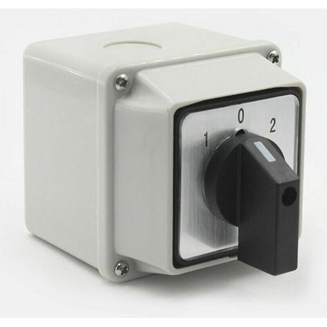 Sélecteur rotatif universel à cames LW26-20A 220 V - 8 bornes, 3 positions, inverseur 1-0-2 avec interrupteur principal