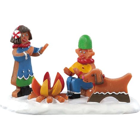 Decorazione "Biscotti da falò" per Villaggio di Natale e presepe, in Resina da h 4,2 cm (1/3)