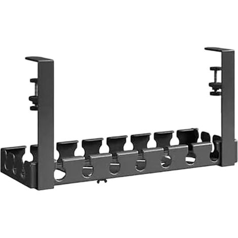 Support de câble robuste pour bureau - Longueur extensible - Avec plateau d'outils d'installation - Solution de rangement sous le bureau - Support de gestion des fils sous la table (1/4)