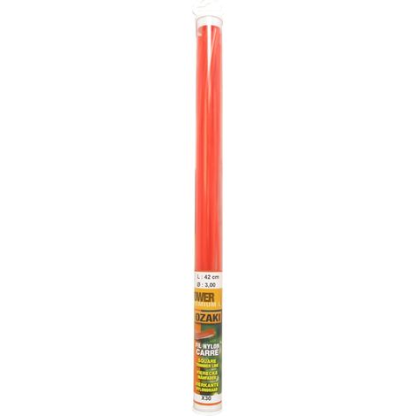 Tube 30 Brins Fil Nylon Carré Ozaki Premium - Longueur: 42 Cm, ø: 3,00 Mm. (1/2)