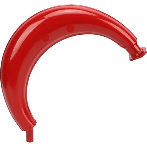 Pot d'échappement rouge en forme de demi-lune de 40 mm, compatible avec les moteurs 2 temps de 49, 60, 66 et 80 cm³. (1/5)