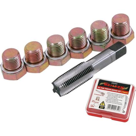 Neilsen Oil Sump Plug Pan Thread Repair Kit M14 Re-taps To M15 14mm To 15mm