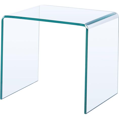 Table basse, Table de salon, Bout de canapé, Table d'appoint 50x40x45 cm Verre trempé DESIGN IN