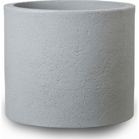Scheurich Panzano 50, Pflanzgefäß/Blumentopf/Pflanzkübel, rund,  aus Kunststoff Farbe: Stony Grey, 48 cm Durchmesser, 40,3 cm hoch, 68 l Vol. (1/5)