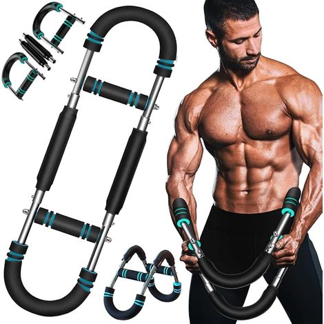 Shaker Twister Arm Trainer - Exerciseur de bras en forme de U - Extenseur de poitrine réglable - Entraîneur de cuisses - Équipement de fitness - Forme le corps parfait pour les hommes