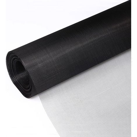 1 rouleau maille d'écran de fenêtre, résistante aux animaux de compagnie, noir 150 cm x 400 cm, pour fenêtres et portes