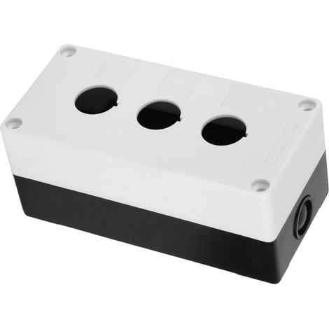 BX3 22mm Dreiloch-Druckknopfgehäuse, wasserdicht (weiß) (1/5)