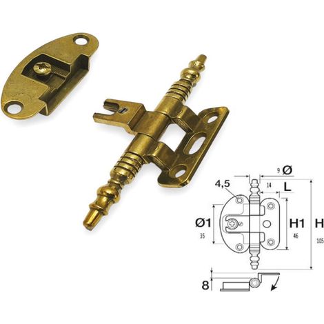 Cerniera per armadio antichi cerniere mobili anticata in stile oro a621/105 1 pz
